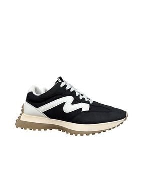 Project Cloud Lecco Retro Jogger Sneakers Black White Memory Foam size 8